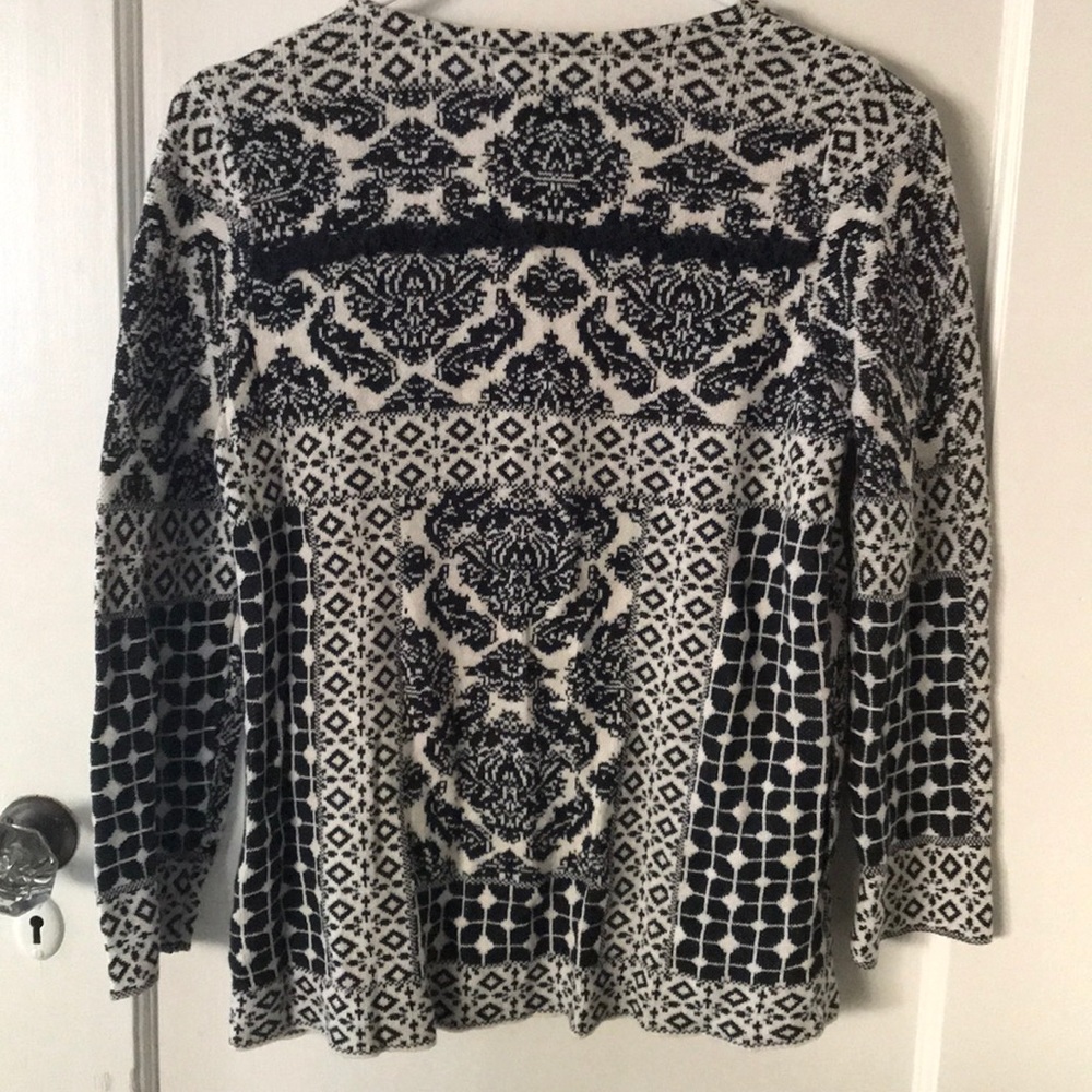 Lucky Brand Blue and White Cardigan